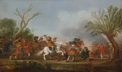 A military engagement by Palamedes Palamedesz — digital art print download