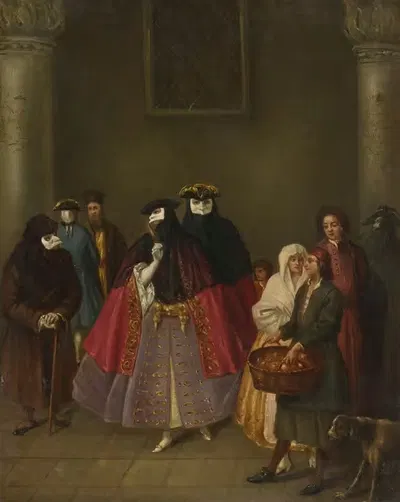 Meeting of the Dominoes by Pietro Longhi — digital art print download