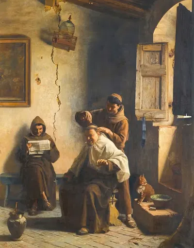 Остригание by Пьетро Салтини, 1878 — digital art print download