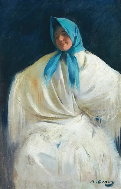 Chula con Pañuelo Azul by Ramón Casas — digital art print download