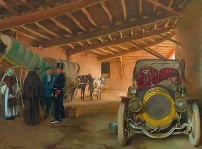 The coach house by Ramón Casas, 1907 — digital art print download