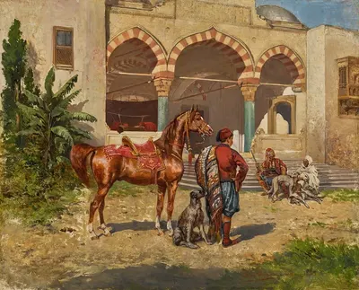 Турецкий дворик by Тадеуш Айдукевич, 1884 — digital art print download
