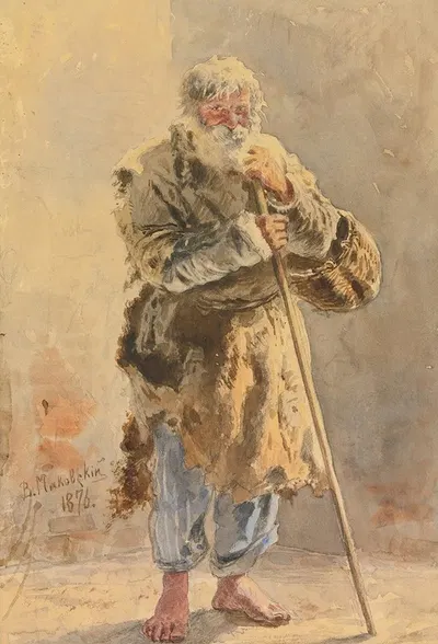 Портрет крепостного by Владимир Егорович Маковский, 1876 — digital art print download