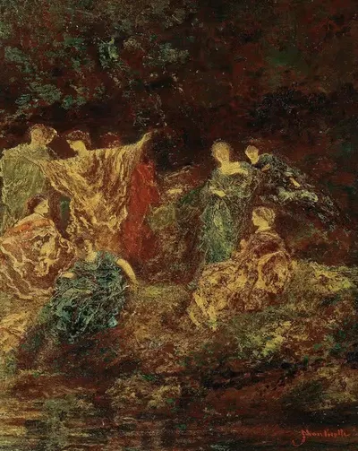 Festivité – le symposium by Adolphe Monticelli — digital art print download