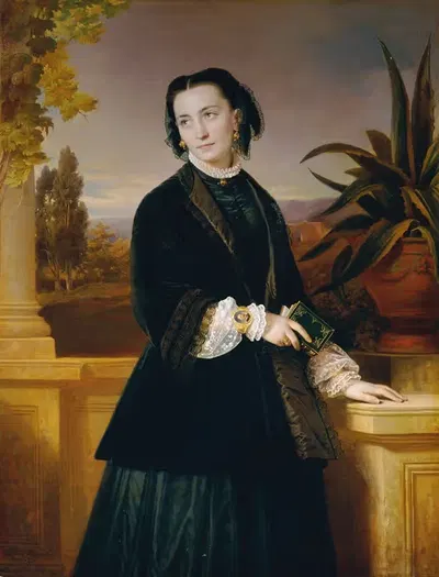 Огюст Энгерт, жена художника by Эдуард Риттер фон Энгерт, 1851 — digital art print download