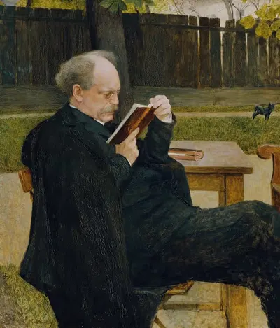 Читающий мужчина by Эмануэль Башни, 1905 — digital art print download