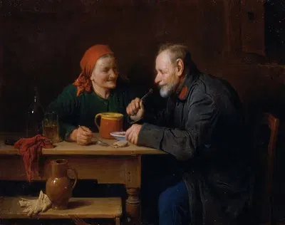 Das Mittagsmahl by Friedrich Friedländer — digital art print download