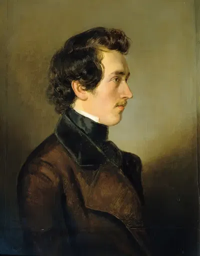 Der Maler Leopold Brunner d. Jüngere by Georg Decker, 1845 — digital art print download