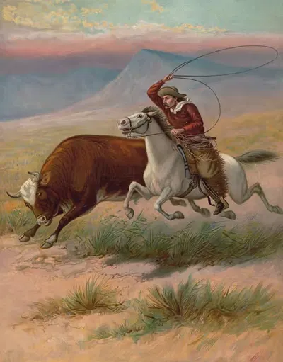 На прерии by Грей Литограф Компани, 1902 — digital art print download