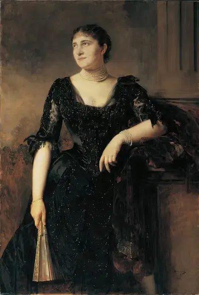 Портрет дамы by Генрих фон Анджели, 1887 — digital art print download