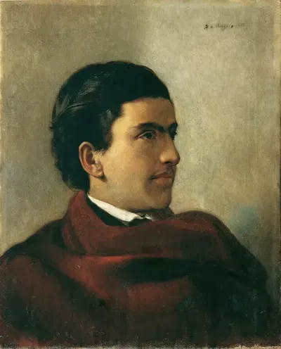 Австрийский офицер Отто Похль by Генрих фон Анджели, 1856 — digital art print download