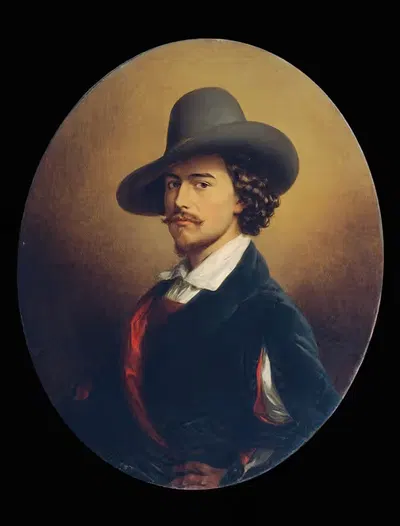 Художник Эдуард Эндер by Иоганн Непомук Эндор, 1845 — digital art print download