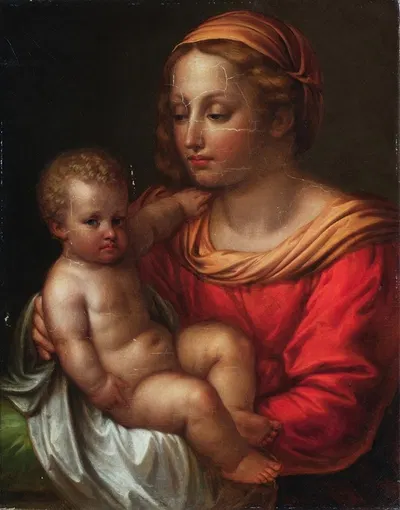 Madonna and Child by Йозеф Абель, 1816 — digital art print download