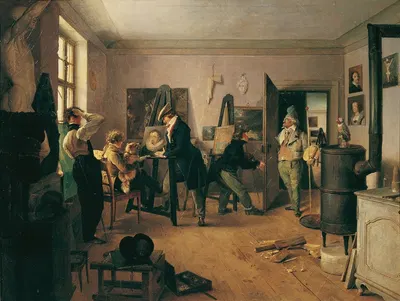 Комната учеников by Йозеф Данхаузер, 1828 — digital art print download