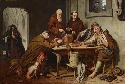 Монастырский суп by Йозеф Данхаузер, 1838 — digital art print download