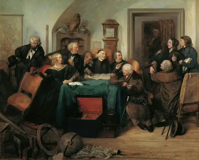 Открытие завещания by Йозеф Данхаузер, 1839 — digital art print download
