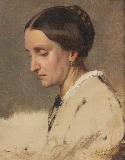 Портрет женщины by Йозеф Данхаузер, 1836 — digital art print download