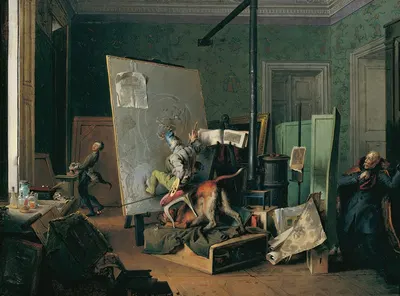 Комическая сцена в ателье by Йозеф Данхаузер, 1829 — digital art print download