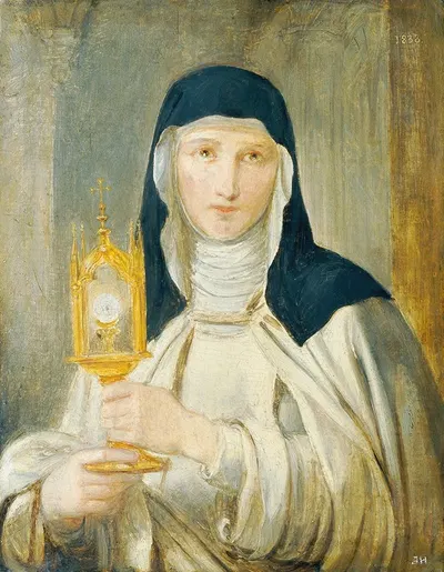 Die heilige Katharina mit Monstranz by Joseph Hasslwander, 1838 — digital art print download