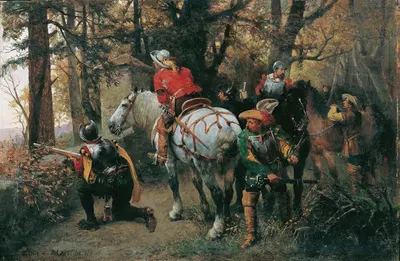 Разведка врага by Юлий фон Блаас, 1888 — digital art print download