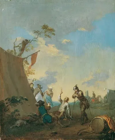 Солдаты в палаточном лагере by Норберт Иосиф Карл Грунд, 1760 — digital art print download