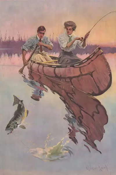 Прыжок за жизнь by Оливер Кемп, 1908 — digital art print download
