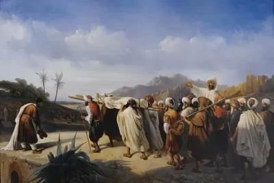Мавританская процессия, недалеко от Тангера by Фарамонд Бланшар, 1840 — digital art print download