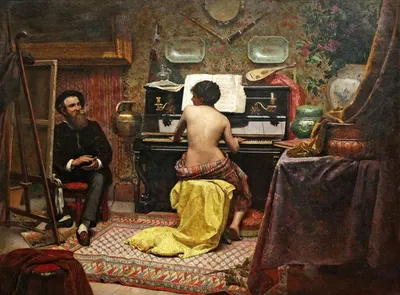 Модель в покое by Алмейда Жуниор, 1882 — digital art print download