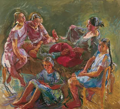 Семья художника by Антон Колиг, 1928 — digital art print download