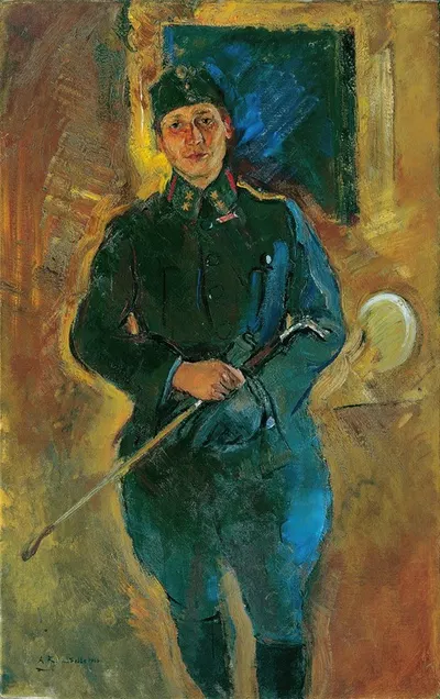 Отто фон Айхельбург-Цоссенегг в роли кавалерийского обер-лейтенанта by Антон Колиг, 1916 — digital art print download