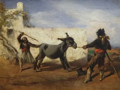 Der störrische Esel by Anton Romako, 1856 — digital art print download
