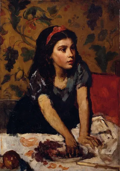 Naschendes Mädchen by Anton Romako, 1882 — digital art print download