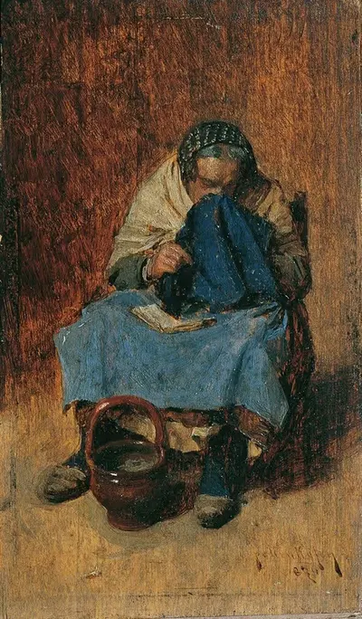 Старая венецианка, сморкающаяся by Август фон Петтенкофен, 1874 — digital art print download