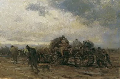 Транспорт раненых II by Август фон Петтенкофен, 1869 — digital art print download