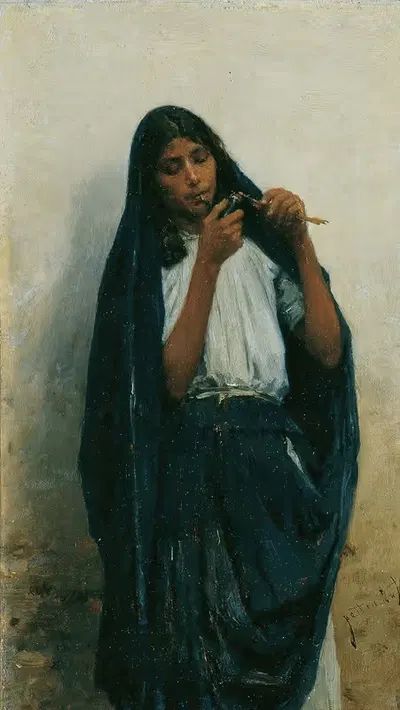 Цыганка by Август фон Петтенкофен, 1862 — digital art print download