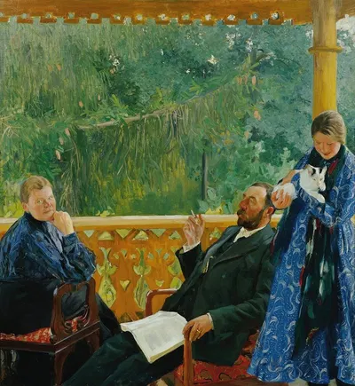 Familienbild (Porträt der Familie Polenow) by Boris Kustodiev, 1904-1905 — digital art print download