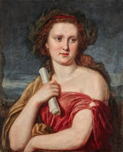 Bildnis einer jungen Dame (Anna von Lieben) by Carl Rahl, 1860 — digital art print download