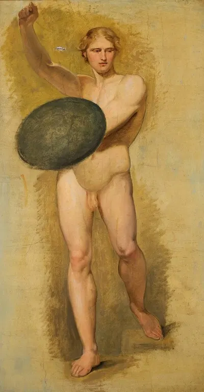 Jüngling mit Schild by Carl Rahl — digital art print download