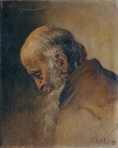 Studie eines Greises by Carl Rahl, 1865 — digital art print download