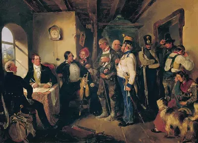 Вербовка by Карл Шиндлер, 1838 — digital art print download