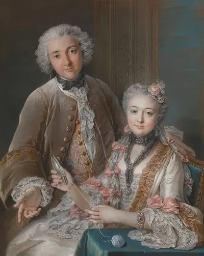 Франсуа де Жюльен (1722–1754) и Мария Элизабета де Жюльен (1724–1795) by Шарль-Антуан Койпель, 1722–1754 — digital art…