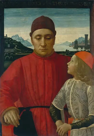 Франческо Сассетти (1421–1490) и его сын Теодоро by Давиде Гирландайо, 1421–1490 — digital art print download