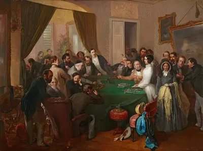 На удачу (Азартная игра) by Эдуард Свобода, 1849 — digital art print download