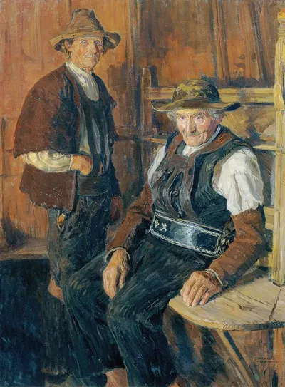 Сарнтхайнер крестьяне by Фердинанд Круис, 1907 — digital art print download