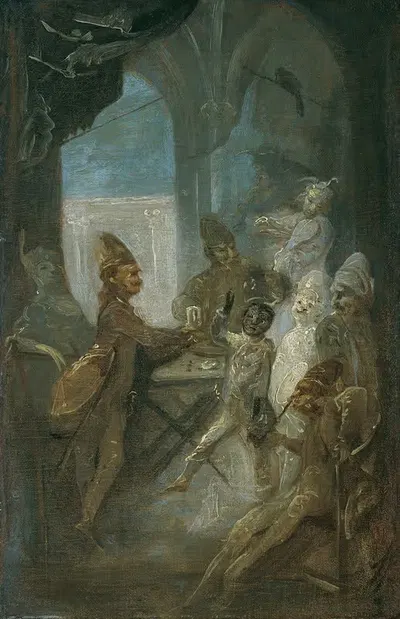 Сцена в театре (Дети, играющие в солдат) by Франц Антон Маульберц, 1780-1790 — digital art print download