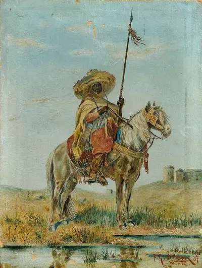 Мексиканец на лошади by Франц Иосиф Георг Ильлем, 1887 — digital art print download