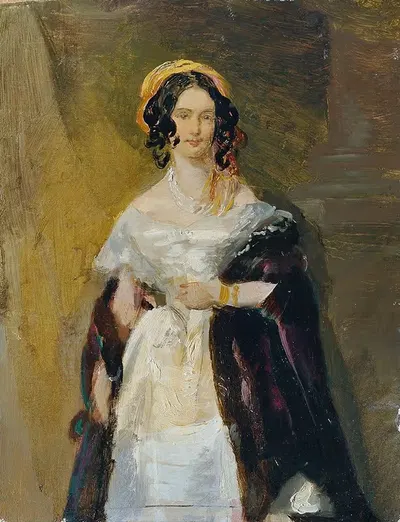 Элеонора Шротцберг, урождённая Столь, первая жена художника by Франц Шротцберг, 1835 — digital art print download