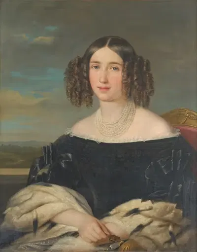 Графиня Вильгельмина фон Ауэрсперг by Франц Шротцберг, 1847 — digital art print download