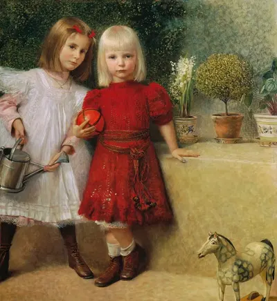 Хильда и Франци фон Матш, дети художника by Франц фон Матч, 1901 — digital art print download