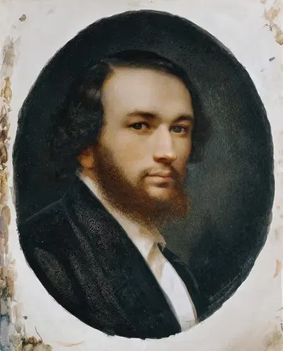 Автопортрет by Георг Мартин Игнац Рааб, 1842 — digital art print download